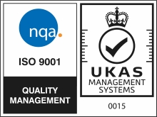 NQA ISO 9001 certification mark, UKAS accredited